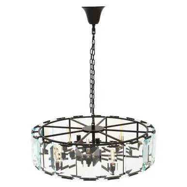 Babylon Large Black 12 Light Chandelier