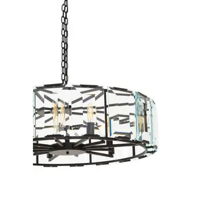 Babylon Large Black 12 Light Chandelier