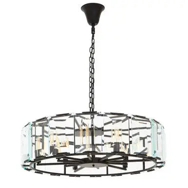 Babylon Large Black 12 Light Chandelier