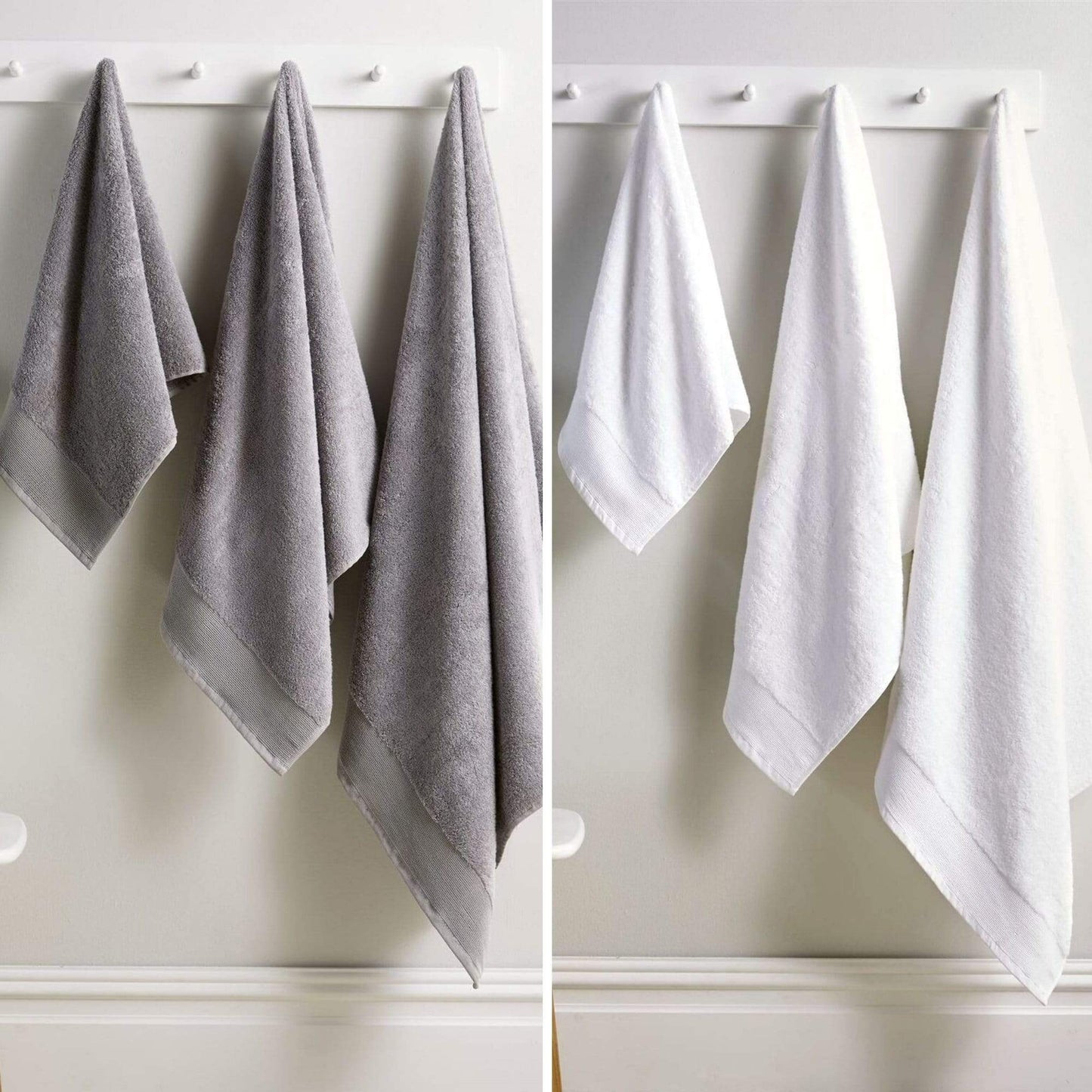 Bamboo Cotton Luxury 600GSM Eco-Friendly Bath Towels Highly Absorbent Durable and Soft Bathroom Essentials in Elegant