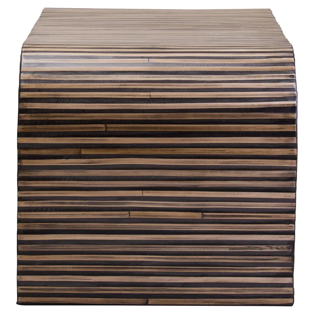 Bambusa Natural Bamboo Inlay Curved Coffee Table