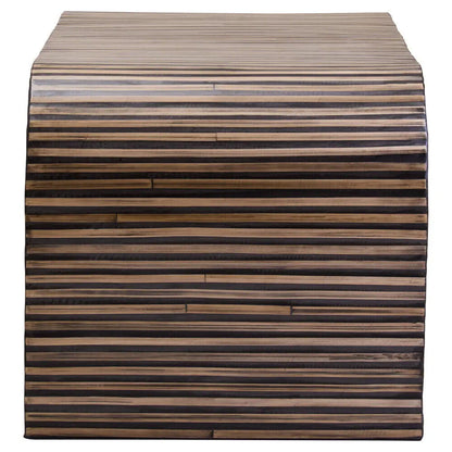 Bambusa Natural Bamboo Inlay Curved Coffee Table