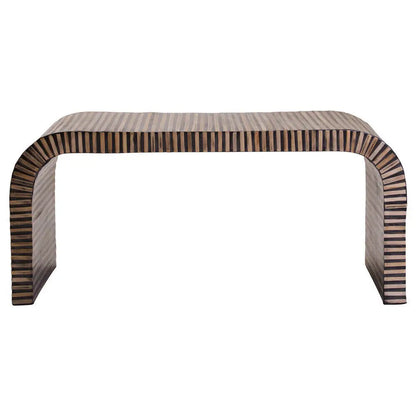 Bambusa Natural Bamboo Inlay Curved Coffee Table
