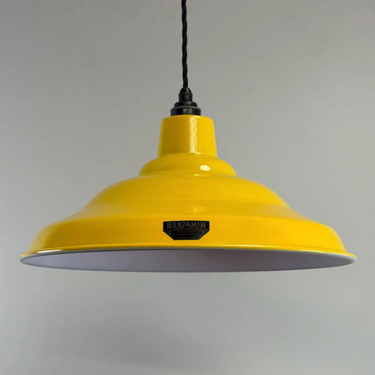 Bawsey Summer Yellow Lampshade Pendant Light *Factory Second* ~ 16 Inch