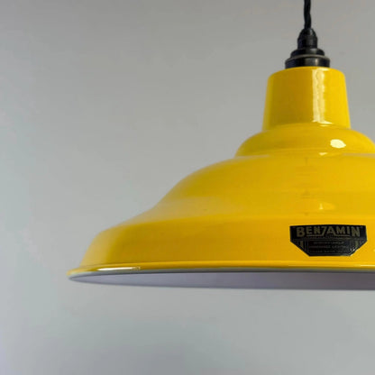 Bawsey ~ Summer Yellow Lampshade Pendant Set Light *Factory Second* ~ 16 Inch