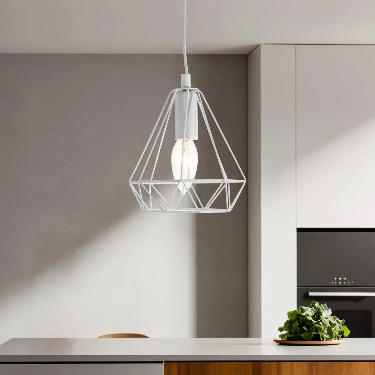 Beli White Metal Wire Pendant Light