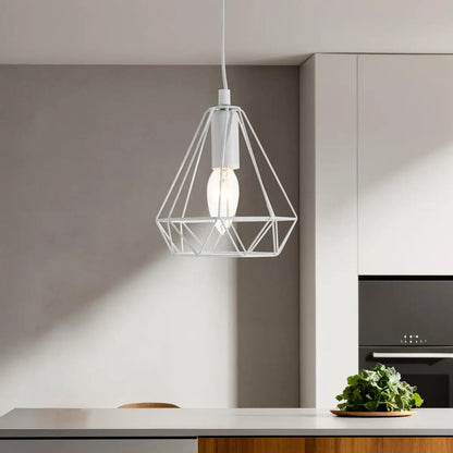 Beli White Metal Wire Pendant Light