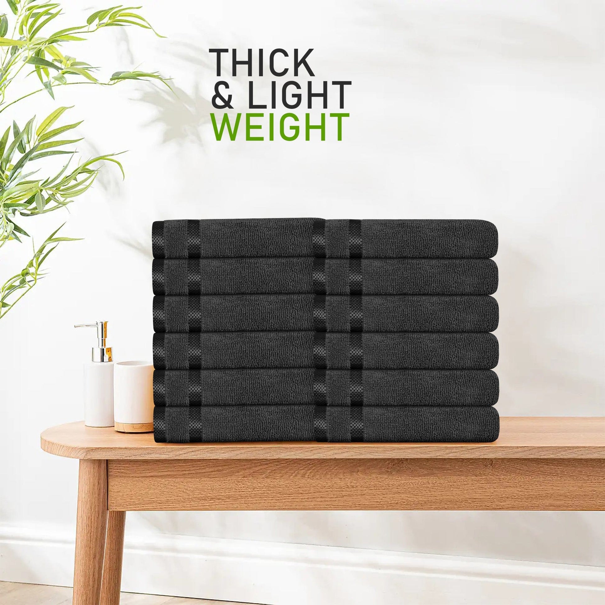 Belmont Viscose Stripe Grey Towels 100% Cotton Hotel Quality Super Absorbent 10 Piece Bale Set 4 Hand Towel & 12 Face