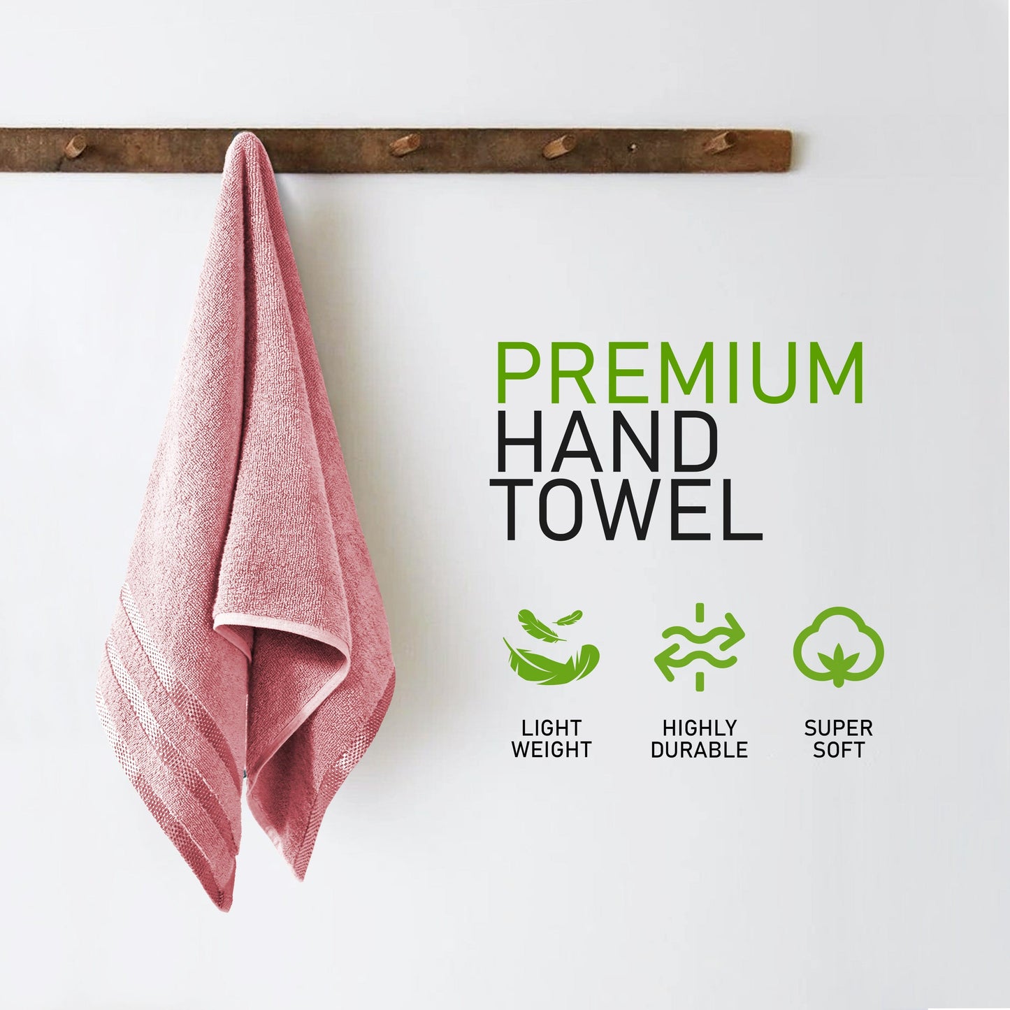 Belmont Viscose Stripe Pink Towels 100% Cotton Hotel Quality Super Absorbent 10 Piece Bale Set 4 Hand Towel & 12 Face