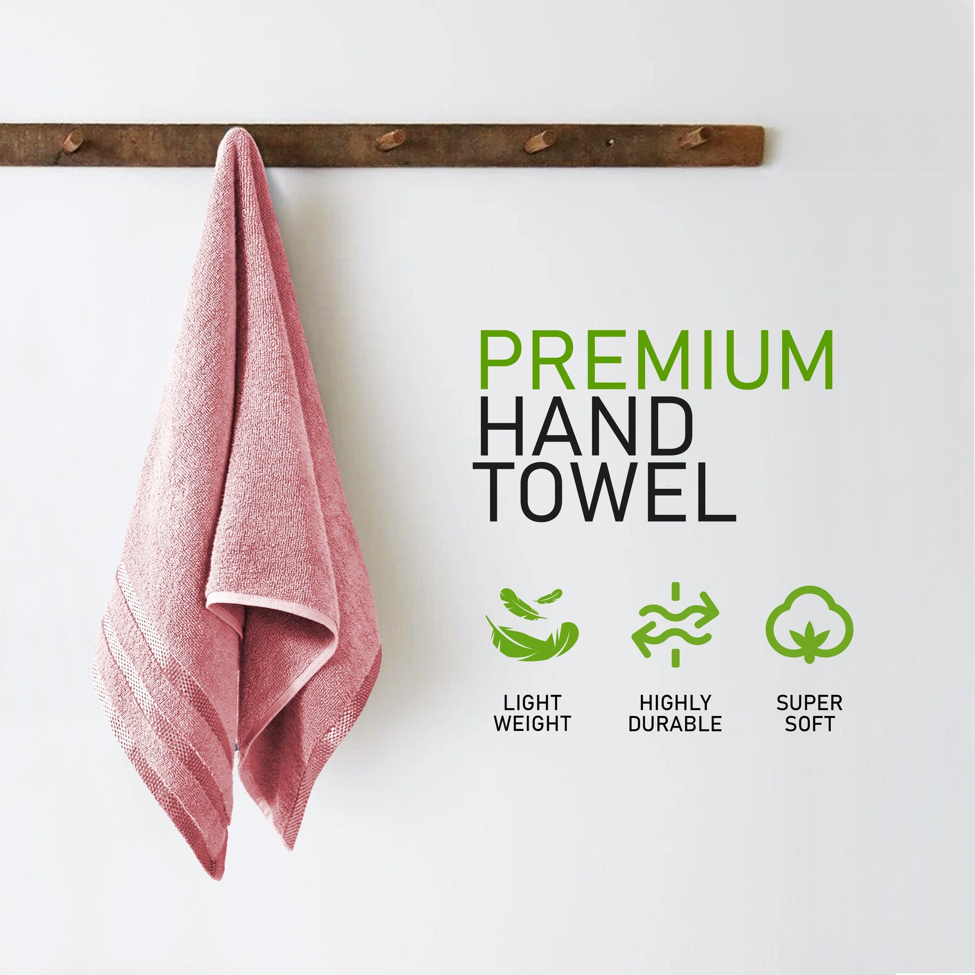 Belmont Viscose Stripe Pink Towels 100% Cotton Hotel Quality Super Absorbent 10 Piece Bale Set 4 Hand Towel & 12 Face