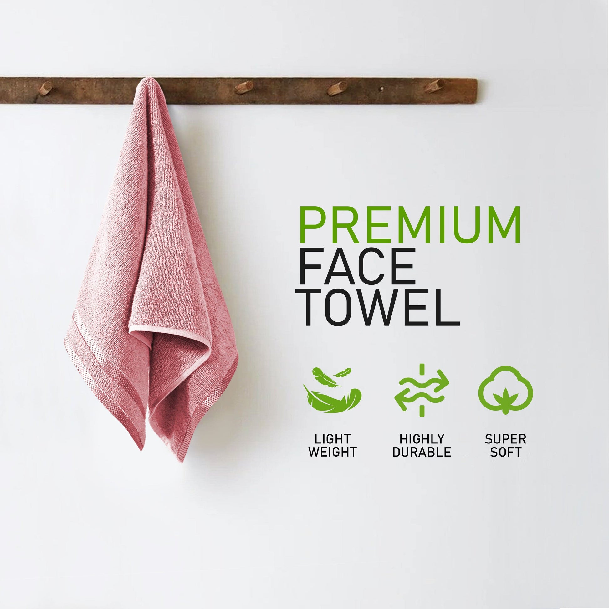 Belmont Viscose Stripe Pink Towels 100% Cotton Hotel Quality Super Absorbent 10 Piece Bale Set 4 Hand Towel & 12 Face