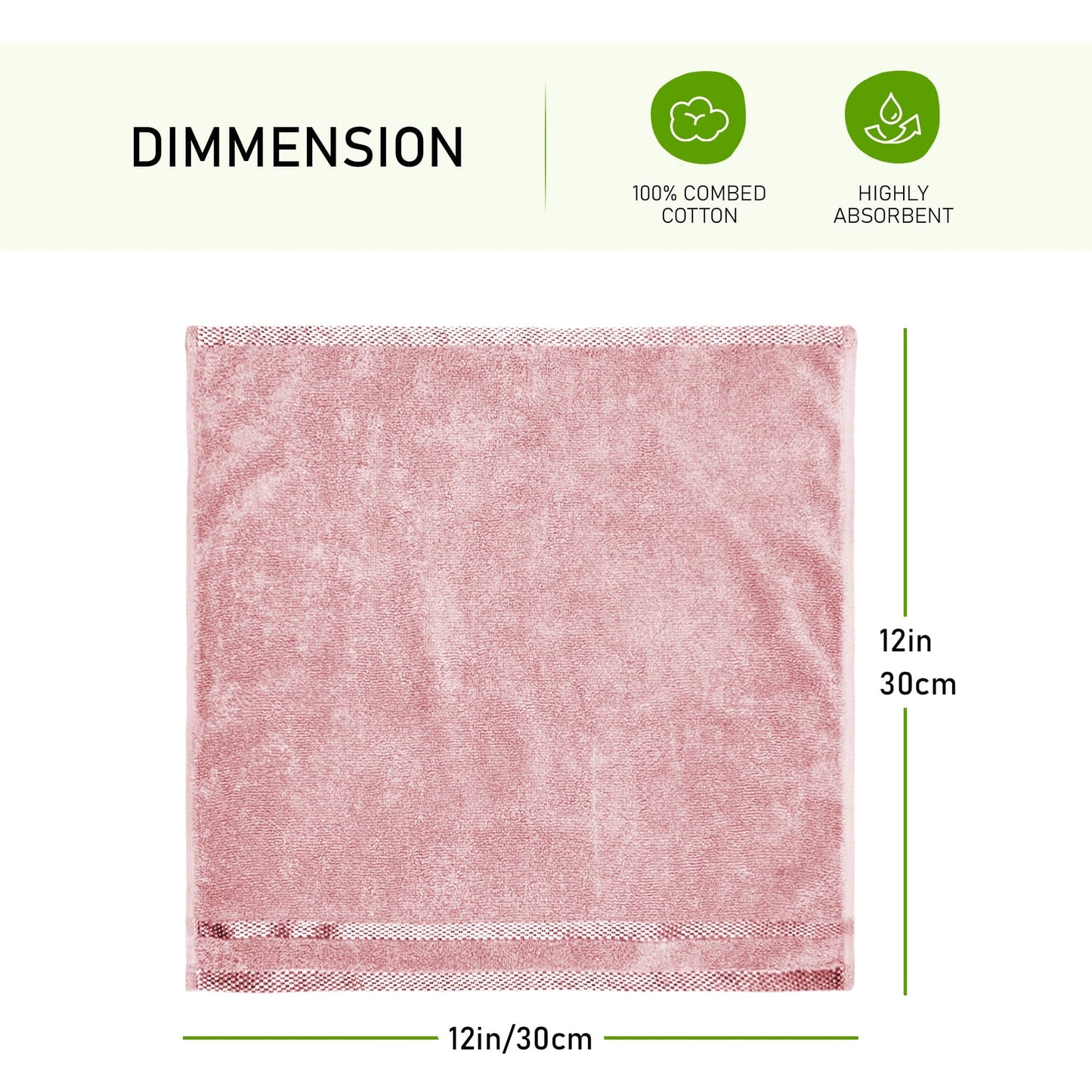 Belmont Viscose Stripe Pink Towels 100% Cotton Hotel Quality Super Absorbent 10 Piece Bale Set 4 Hand Towel & 12 Face