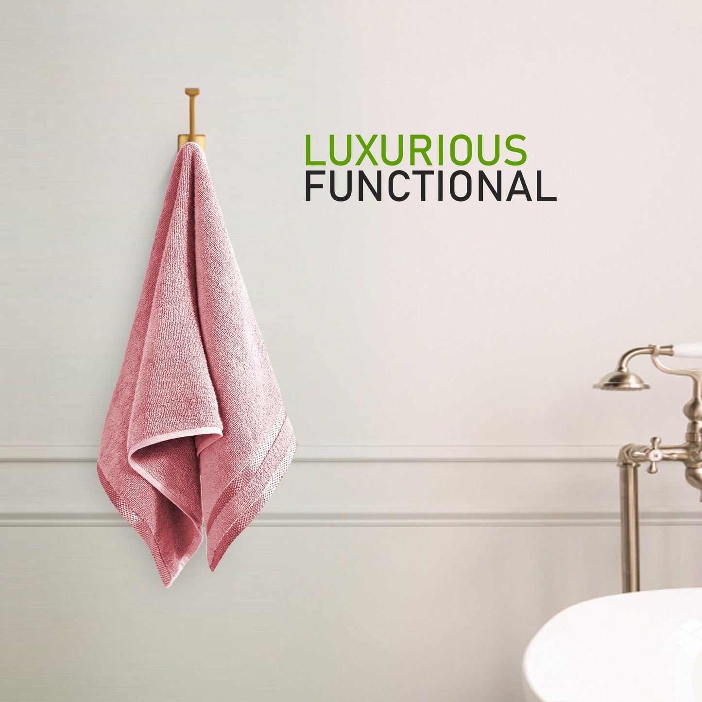 Belmont Viscose Stripe Pink Towels 100% Cotton Hotel Quality Super Absorbent 10 Piece Bale Set 4 Hand Towel & 12 Face