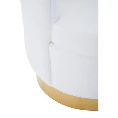 Biarritz Off White Boucle Scalloped Swivel Chair