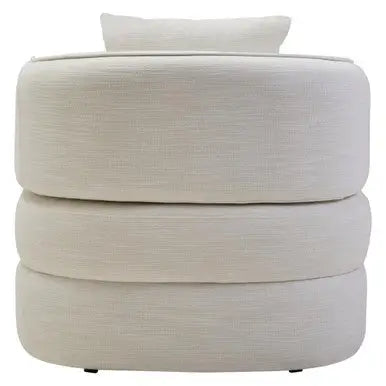 Bilani Cream Linen Effect Curved Chair