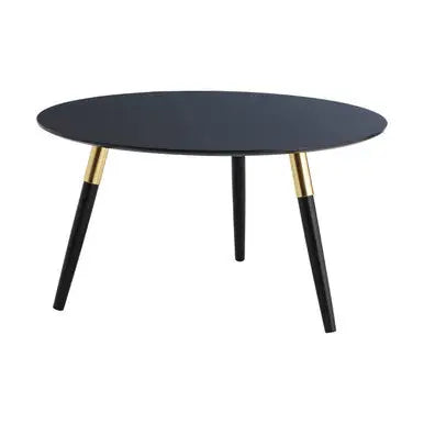 Black and Gold Round Coffee Table, Nostra