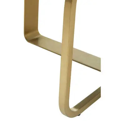 Black and Grey Square Coffee Table with Brushed Gold Base, Lena
