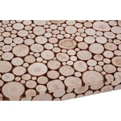 Black and Natural Coffee Table with Wood Top, Lacuna