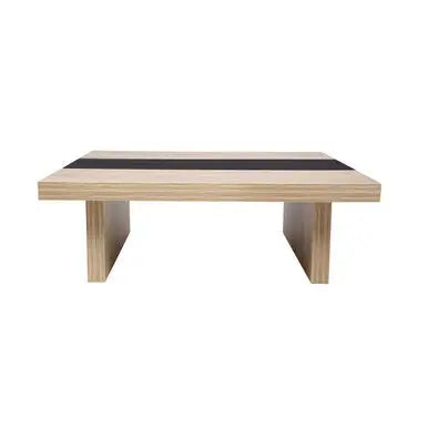 Black and Natural Square Coffee Table, Loki