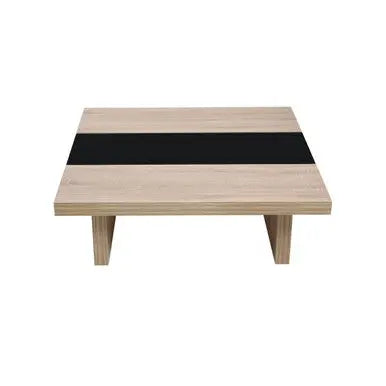 Black and Natural Square Coffee Table, Loki