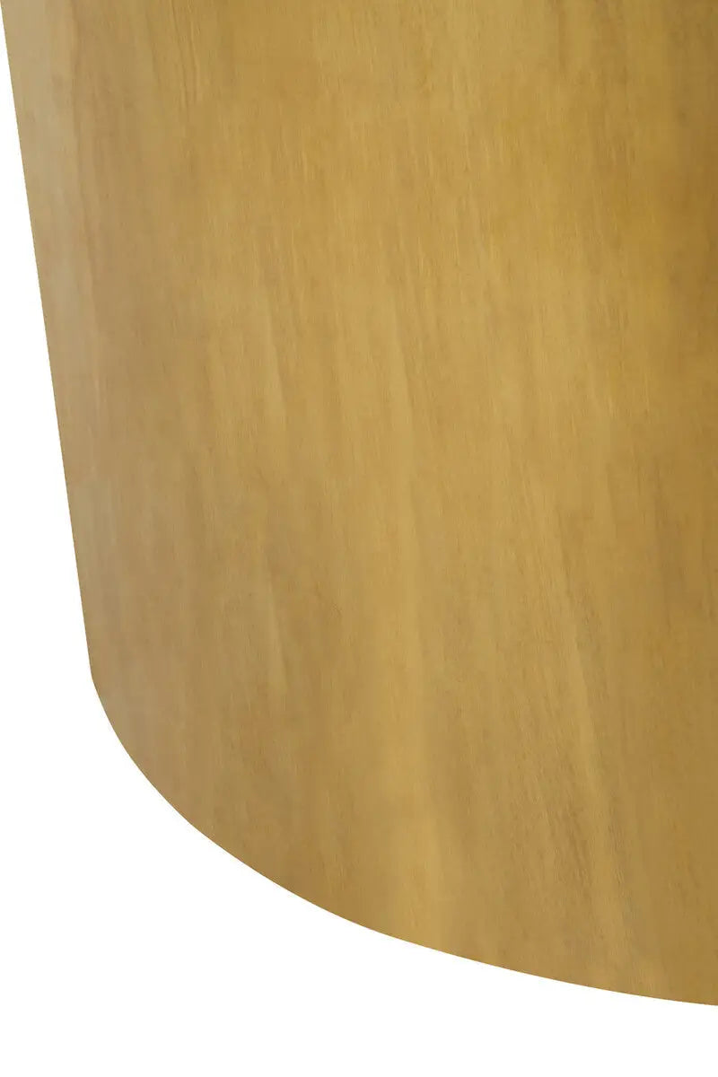Black and White Round Geometric Bone Inlay Coffee Table with Gold Finish Base, Fusion