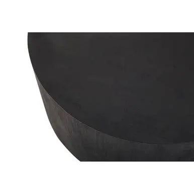 Black Concrete Effect Wood Coffee Table with Luxe Gold Metal Frame, Naro