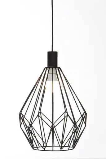 Black Finish Frame Pendant Light | Wyra