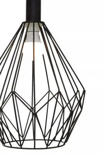 Black Finish Frame Pendant Light | Wyra