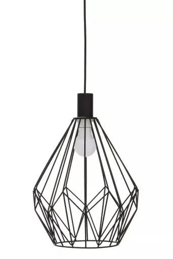 Black Finish Frame Pendant Light | Wyra