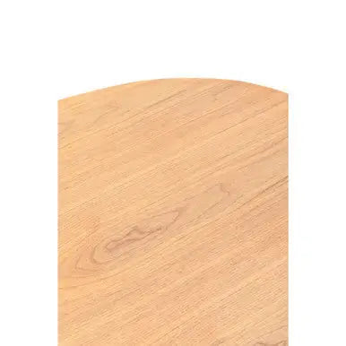 Black Metal Frame Coffee Table with Natural Oblong Top, Doha