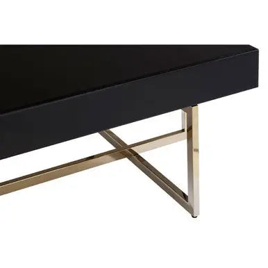 Black Mirrored Top Rectangular Coffee Table | Ragusa