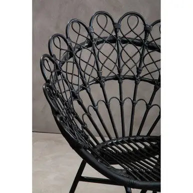 Black Natural Rattan Peacock Chair | Java