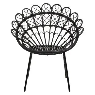 Black Natural Rattan Peacock Chair | Java