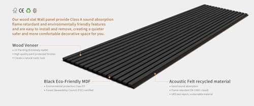Black Oak Acoustic Wall Panels - Wall Panel