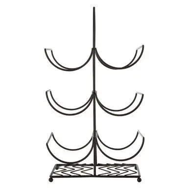 Black Powder Coat 6 Bottle Wine Rack | Vertex