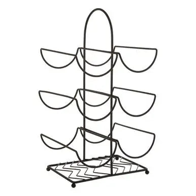 Black Powder Coat 6 Bottle Wine Rack | Vertex