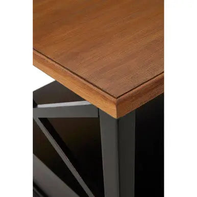 Black Rectangular Storage Coffee Table with Drawers, Virginia