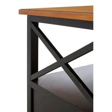 Black Rectangular Storage Coffee Table with Drawers, Virginia