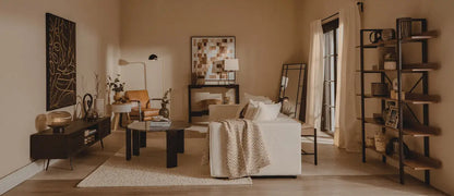 Black Round Marble Top Large Coffee Table with Black Acacia Legs, Palermo