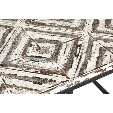 Black Rustic Chevron Square Coffee Table , Lombok