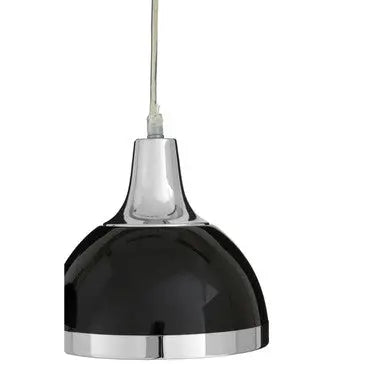 Black Shade and Chrome Pendant Light | Jasper
