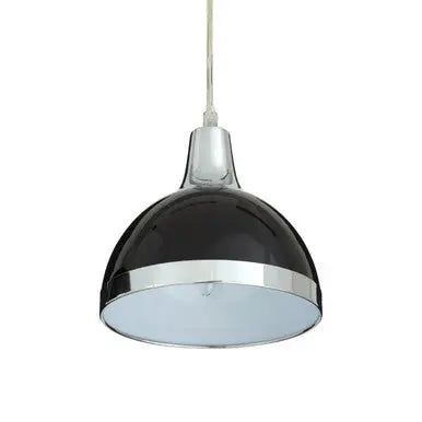 Black Shade and Chrome Pendant Light | Jasper