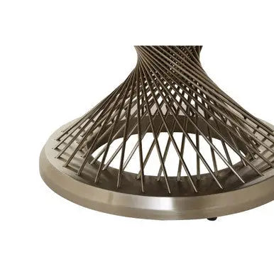 Black Tempered Glass Top Coffee Table with Silver Base, Anzio