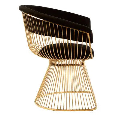 Black Velvet and Gold Finish Chair | Vogue