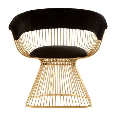 Black Velvet and Gold Finish Chair | Vogue