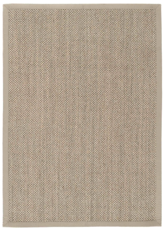 Bordered Light Beige Non-Slip Sisal Rug