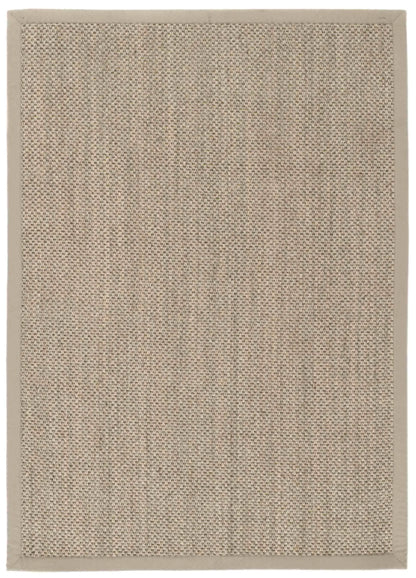 Bordered Light Beige Non-Slip Sisal Rug