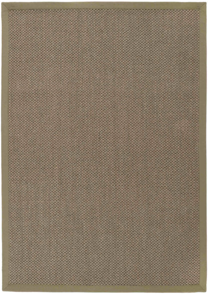 Bordered Sage Green Non-Slip Sisal Rug