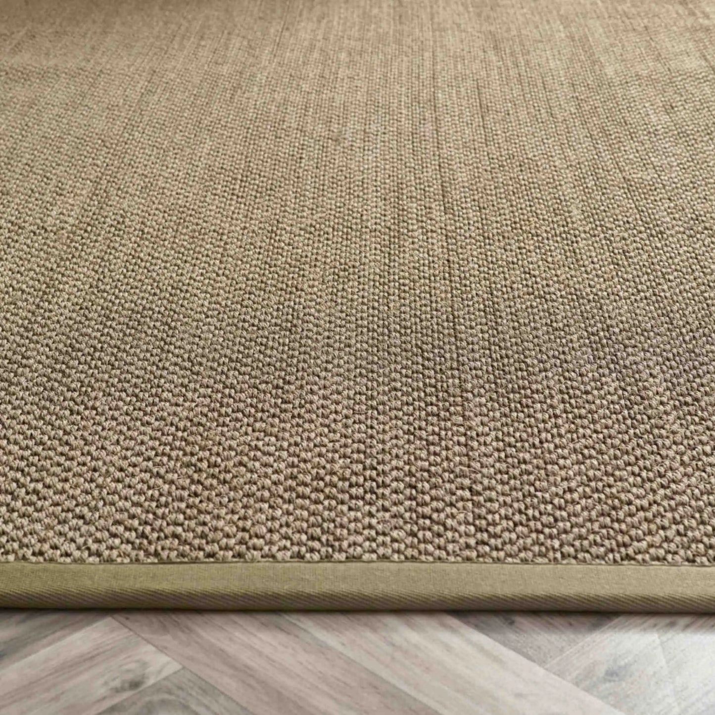 Bordered Sage Green Non-Slip Sisal Rug