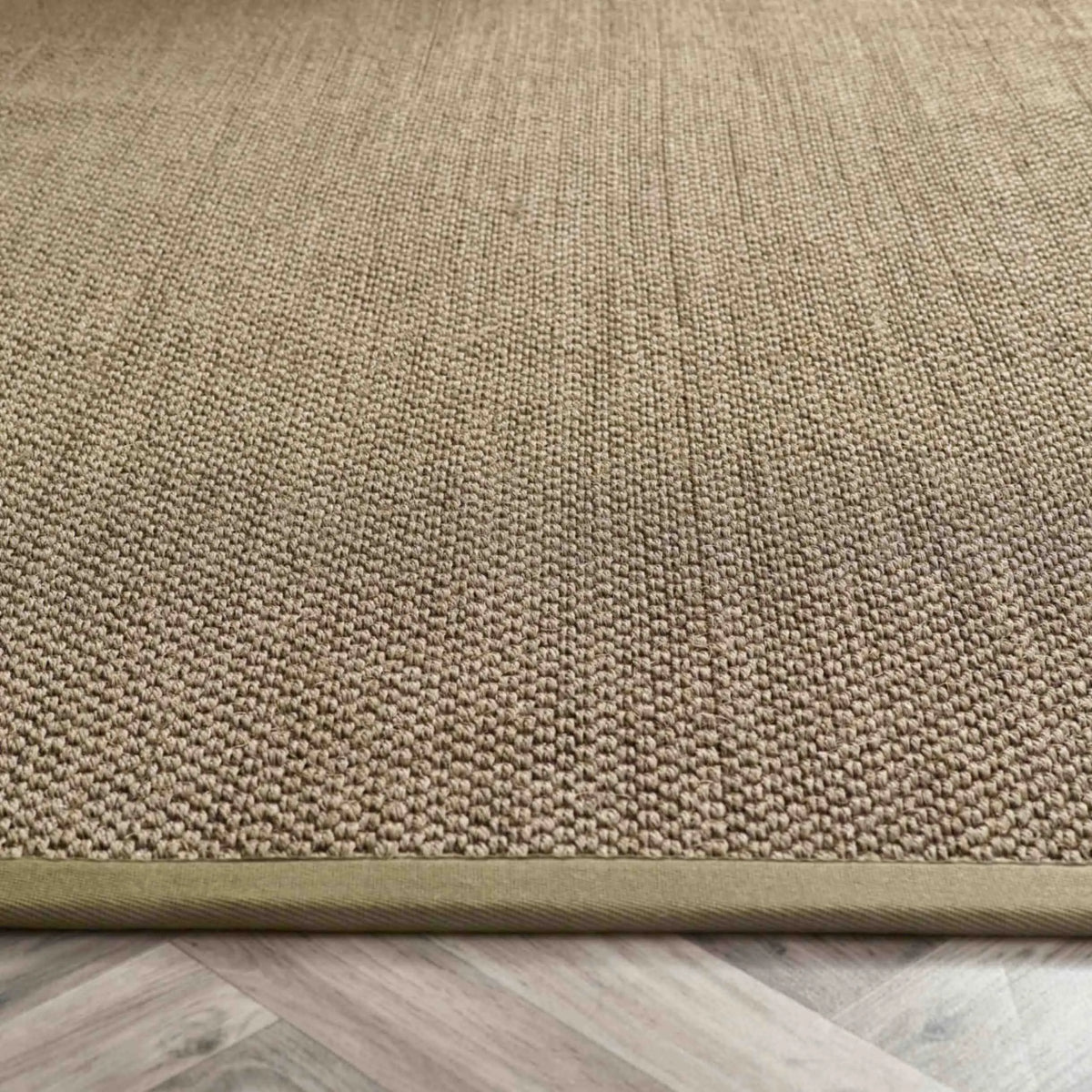Bordered Sage Green Non-Slip Sisal Rug